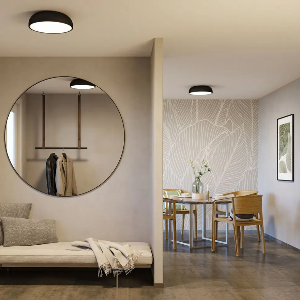 Paulmann Oka LED-loftlampe IP44 CCT sort