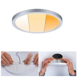 Paulmann panel Areo dim to warm rund krom 17,5 cm