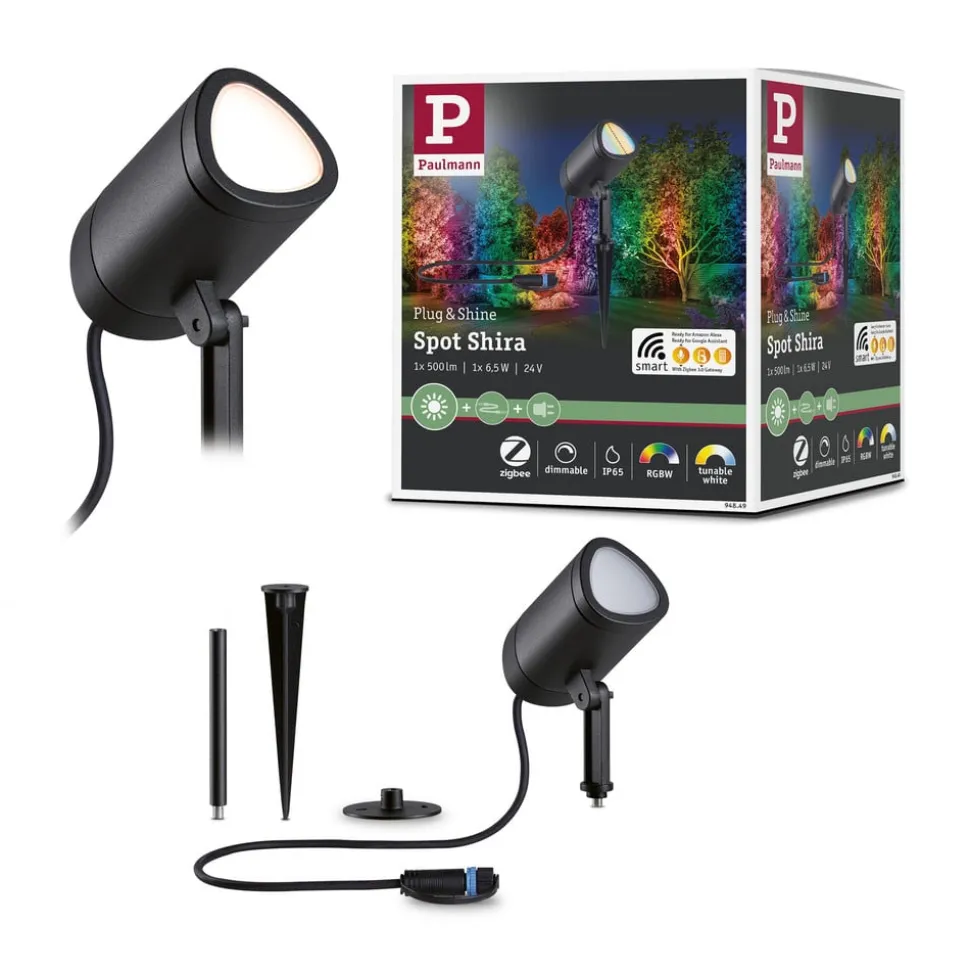 Paulmann Plug&Shine Shira jordspyd spotlight ZigBee RGBW