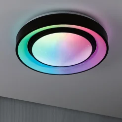 Paulmann Rainbow Ø37cm sort fjernbetjent stjernedekoration RGBW