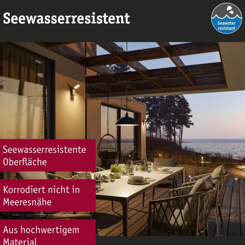 Paulmann Smart sensor udendørs væglampe Skyla antracit CCT IP44