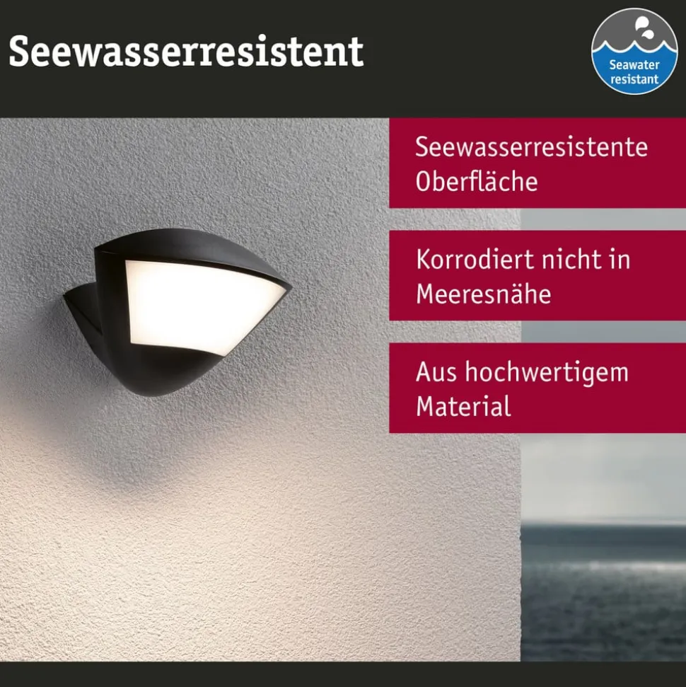 Paulmann Smart sensor udendørs væglampe Skyla antracit CCT IP44