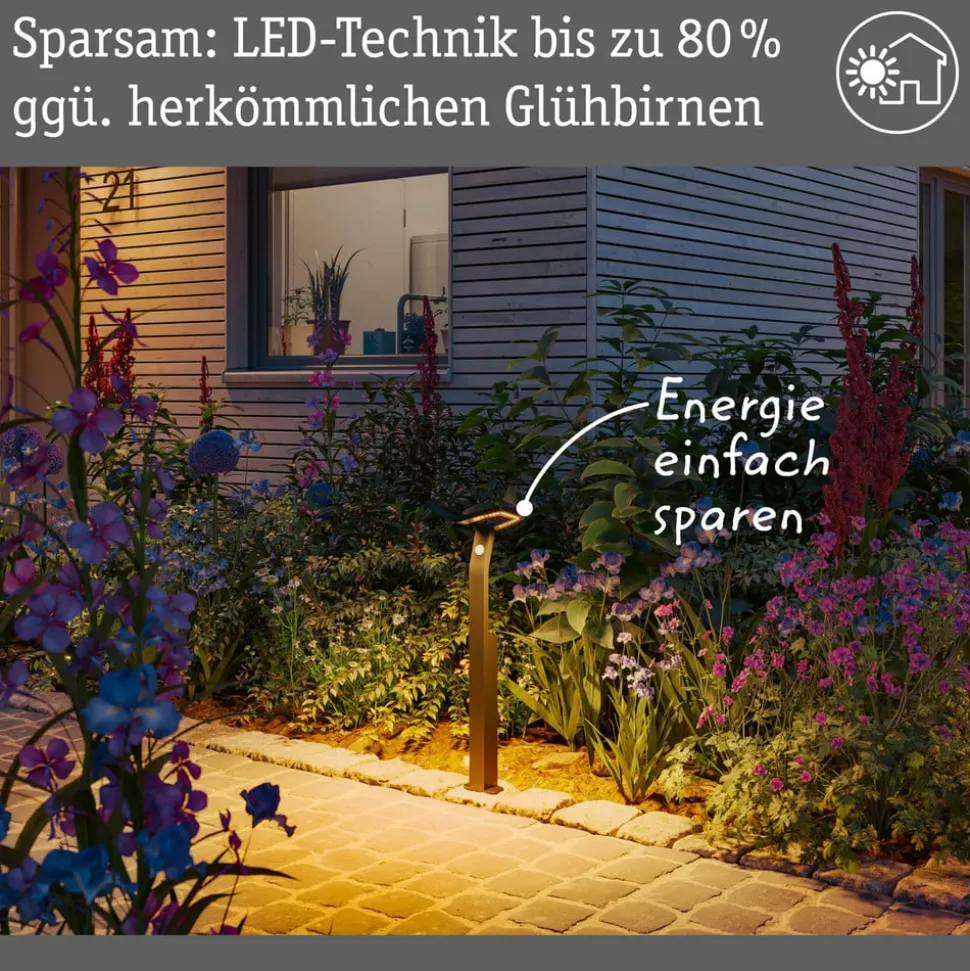 Paulmann Smart vejlampe Alara, CCT, antracit IP44