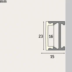 Paulmann Square Profil, sort, hvid diffusor, 2 m