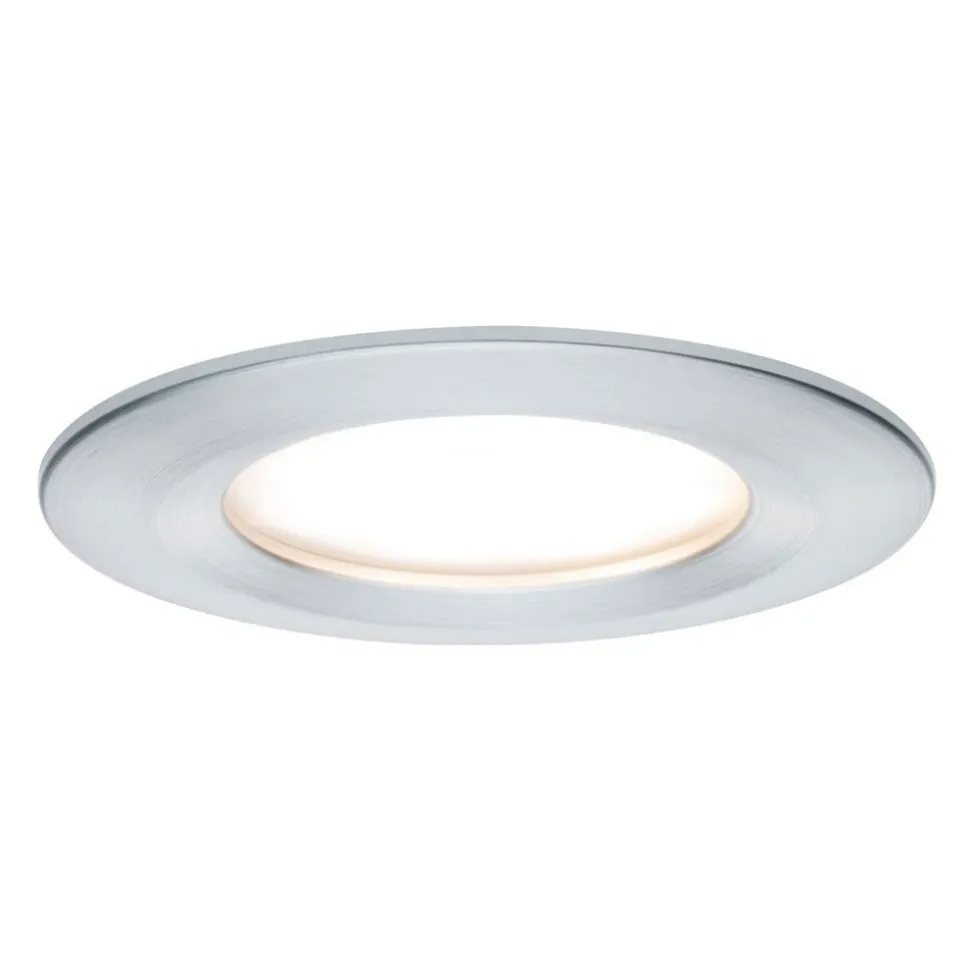 Paulmann sæt med 3 LED-spot Slim Coin, dæmpbar, aluminium