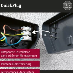 Paulmann udendørs LED-væglampe Akena, 2.200 K, antracit