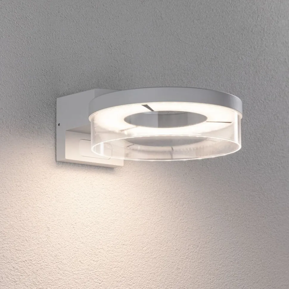 Paulmann udendørs LED-væglampe Capera hvidt metal IP44