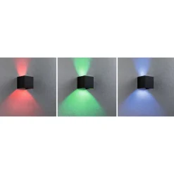 Paulmann udendørs LED-væglampe Cybo, RGBW, 10 cm, antracit