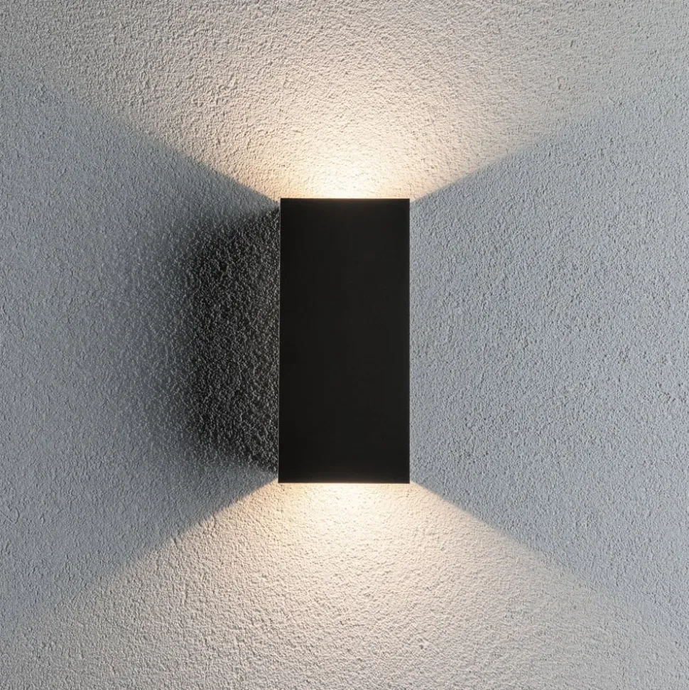 Paulmann udendørs LED-væglampe Flame, 22 cm, antracit, op/ned