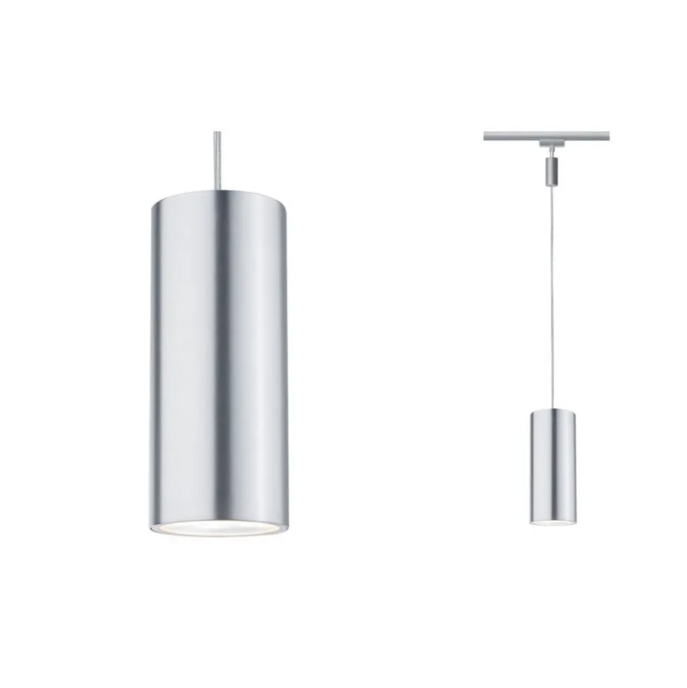 Paulmann URail Barrel LED-pendel, mat krom