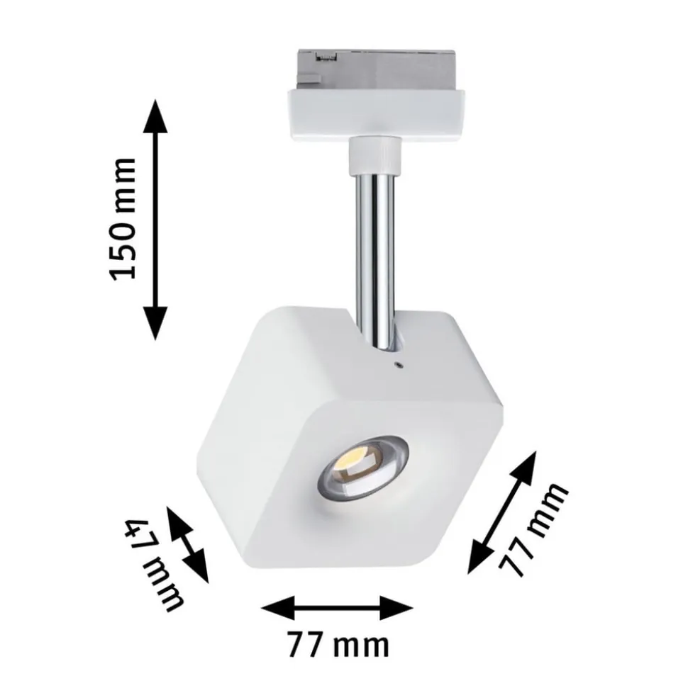 Paulmann URail Cube LED-spot, dæmpes 2.700 K hvidt