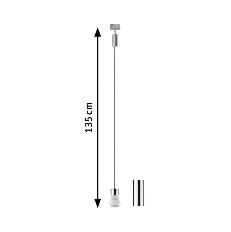 Paulmann URail 2Easy Basic pendel, mat krom