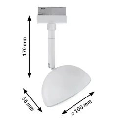Paulmann URail Hemi LED-spot 3.000 K hvidt