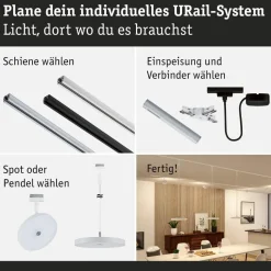 Paulmann URail Hildor LED-pendel 3.000K hvid