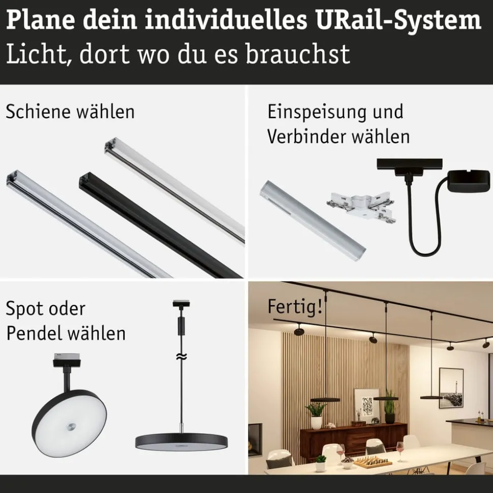 Paulmann URail Hildor LED-spot sort 3.000K
