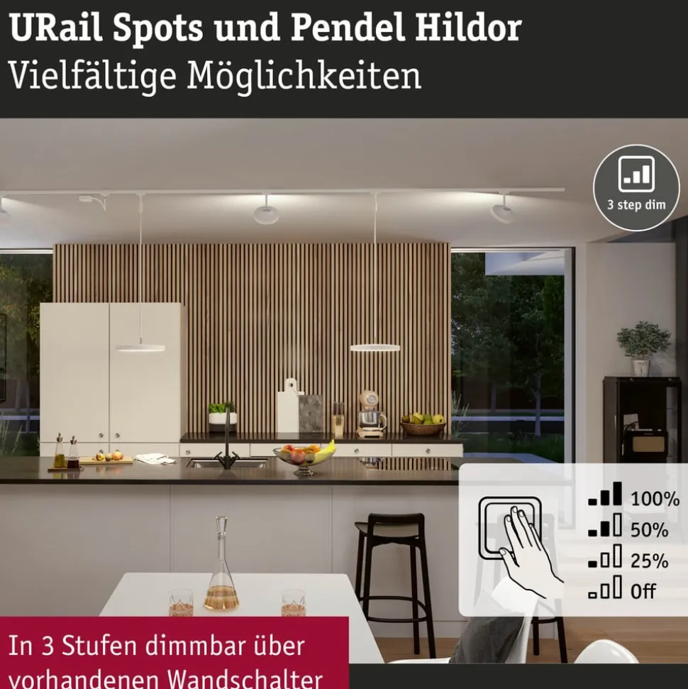 Paulmann URail Hildor LED-spot hvid 4.000 K