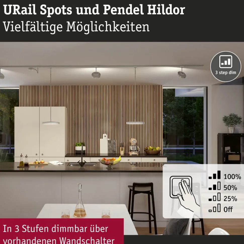 Paulmann URail Hildor LED-spot krom 4.000 K