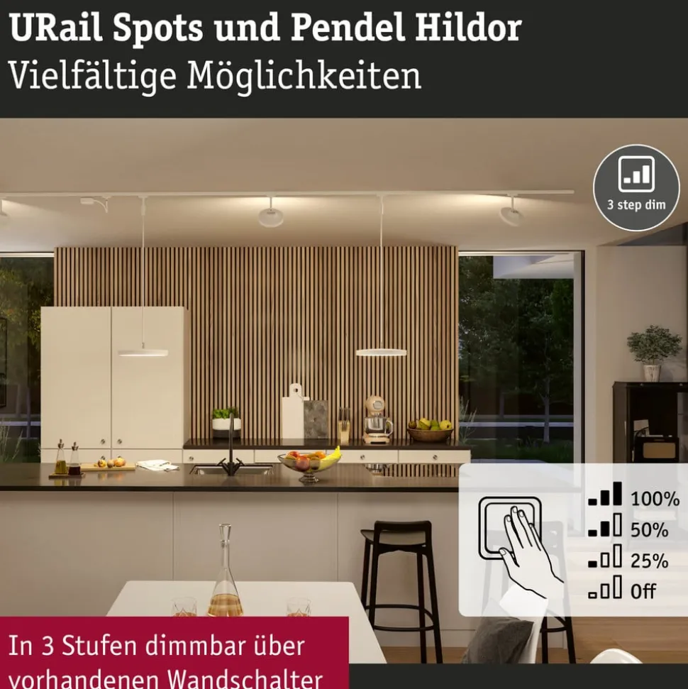 Paulmann URail Hildor LED-spot hvid 3.000K