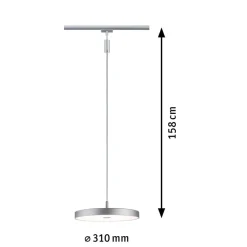 Paulmann URail Hildor LED-pendel 3.000K krom