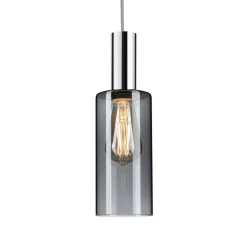 Paulmann URail lampeskærm Raja 2Easy, røget glas Ø 10 cm