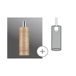 Paulmann URail lampeskærm Vitus 2Easy, træ, Ø 11 cm