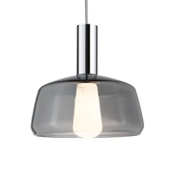 Paulmann URail lampeskærm Neila 2Easy, Ø 23 cm, røget glas