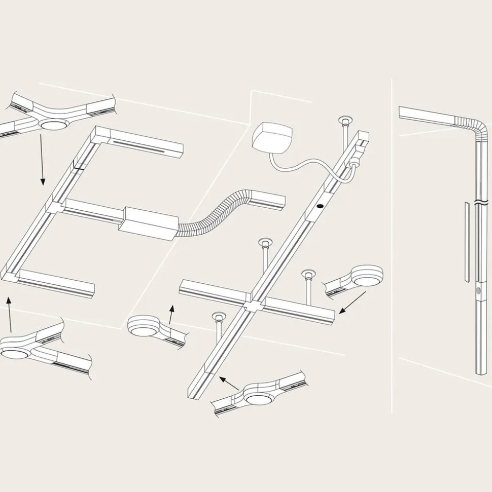 Paulmann URail LED Line Connector, mat krom