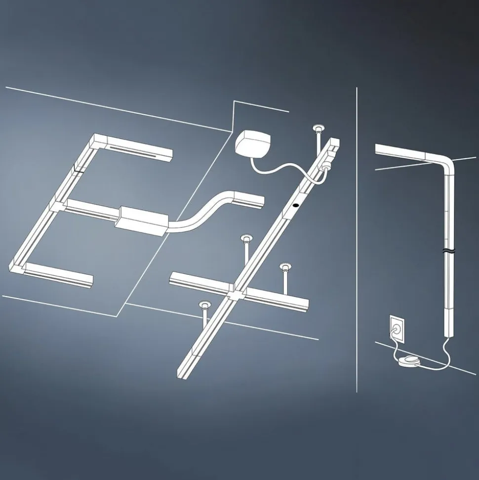 Paulmann URail LED Line Connector, mat krom