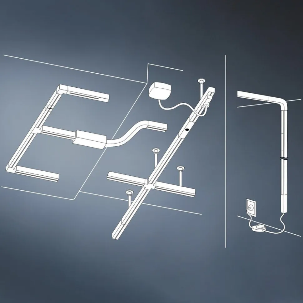Paulmann URail LED L-stik, mat krom