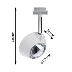 Paulmann URail LED-spot Sabik matkrom, dæmpbar