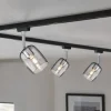 Paulmann URail Spot Blossom sort, røgfarvet glas