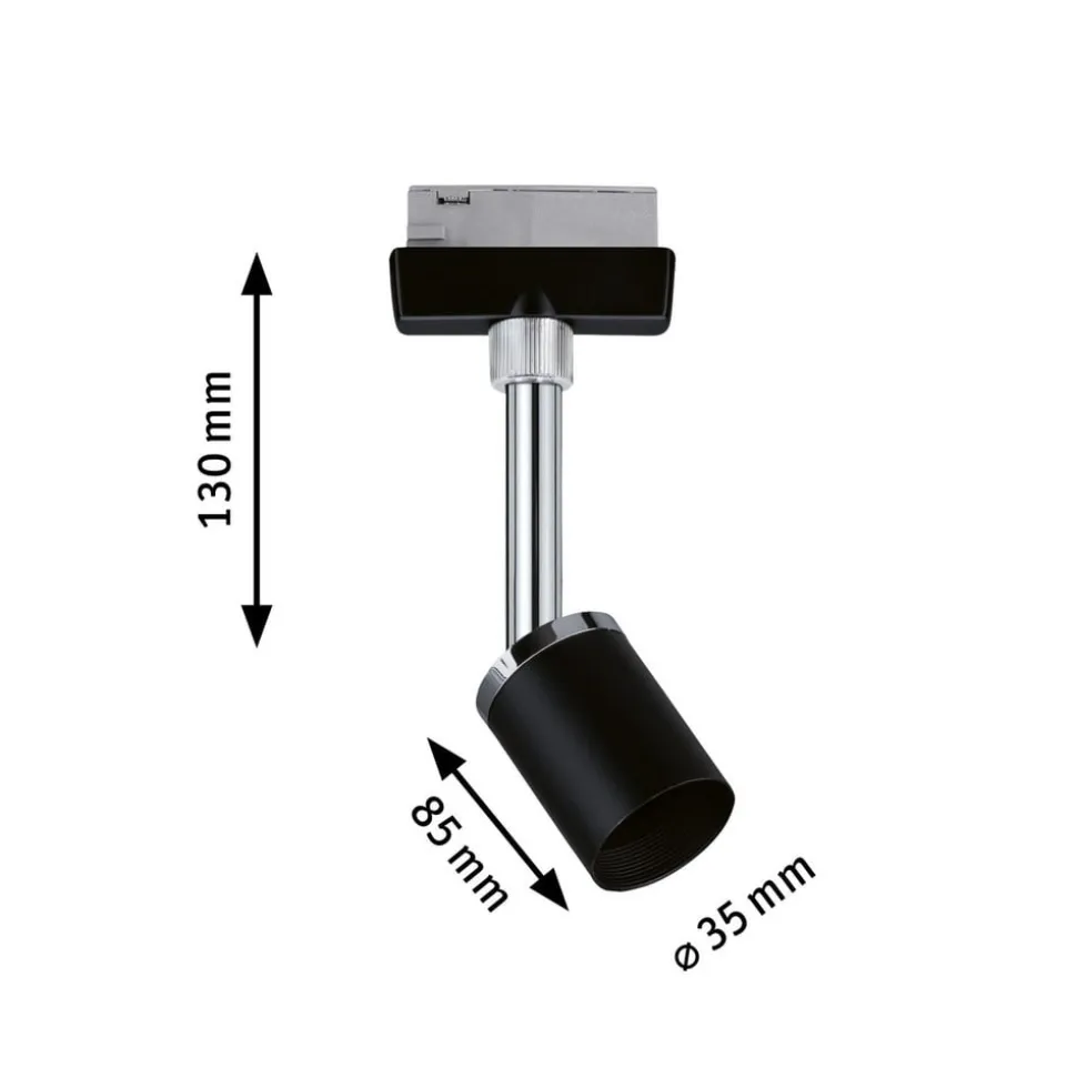 Paulmann URail Spotlight Pure II, dæmpbar mat sort