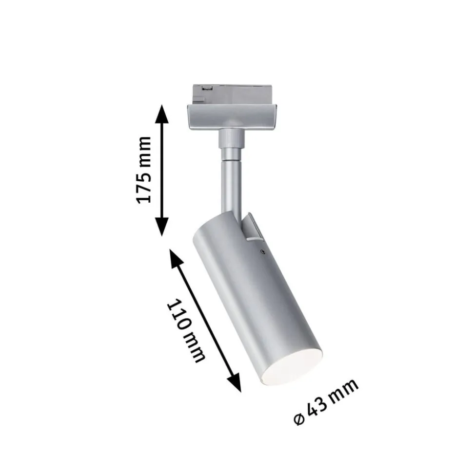 Paulmann URail Tubo LED-spot, mat krom