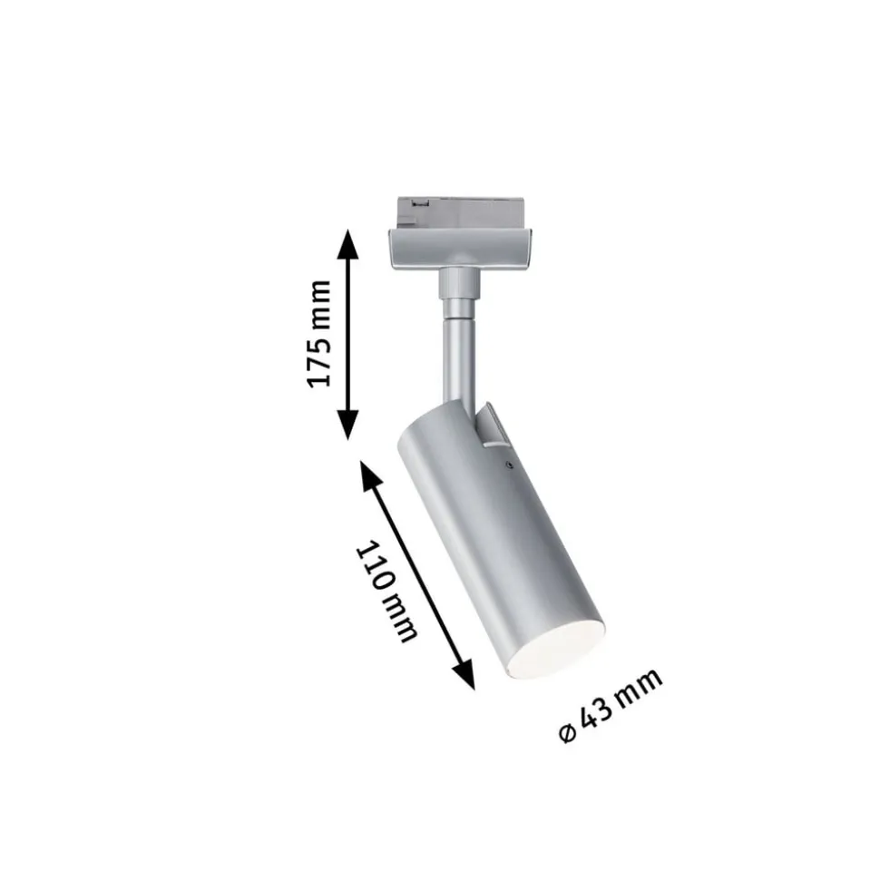 Paulmann URail Tubo LED-spot, mat krom