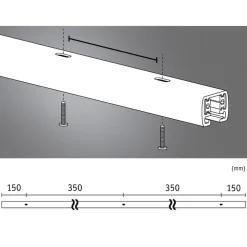 Paulmann URail-skinne, mat krom, længde 100 cm, aluminium