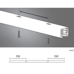 Paulmann URail-skinne, mat krom, længde 50 cm, aluminium