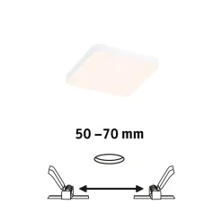 Paulmann Veluna Edge IP44 3000K dimm 9x9cm