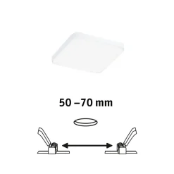 Paulmann Veluna Edge IP44 4000K dimm 9x9cm