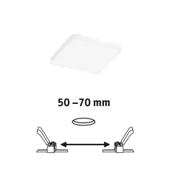 Paulmann Veluna Edge LED indbygget IP44 4000K 9x9cm