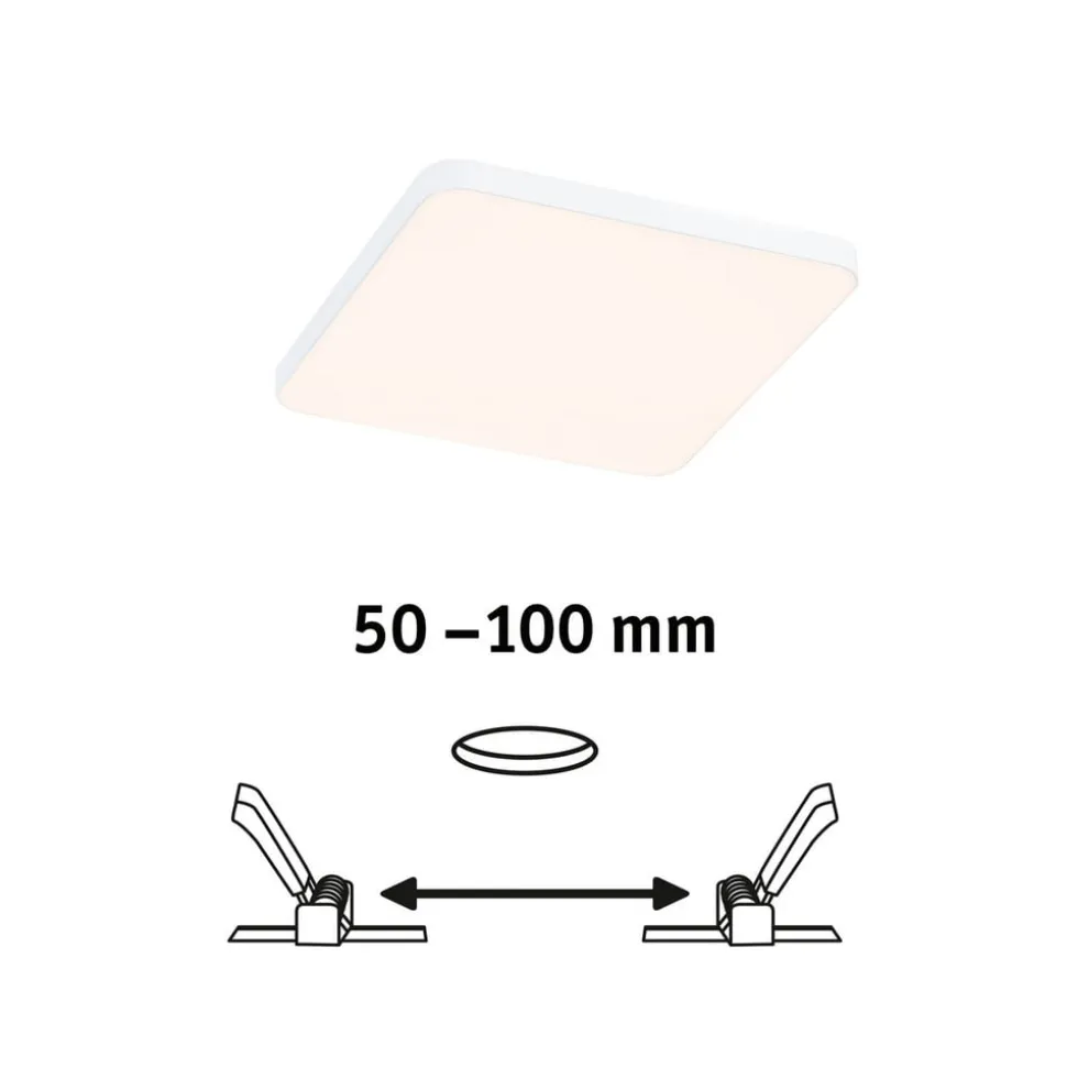 Paulmann Veluna Edge LED til indbygning IP44 3000K 12x12cm