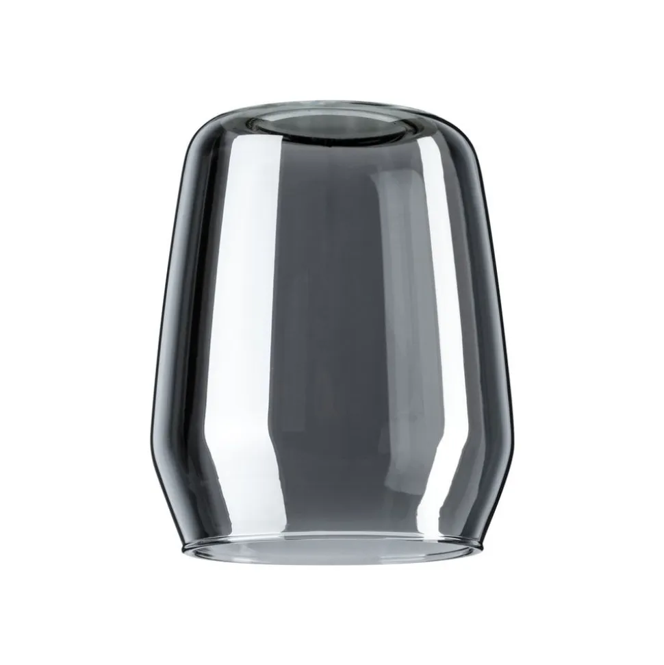 Paulmann Vento lampeskærm, røggrå, Ø 8 cm, glas