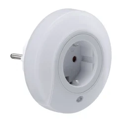 Paulmann Viby LED-natlys, med stikdåse, rund
