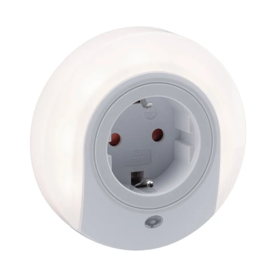 Paulmann Viby LED-natlys, med stikdåse, rund