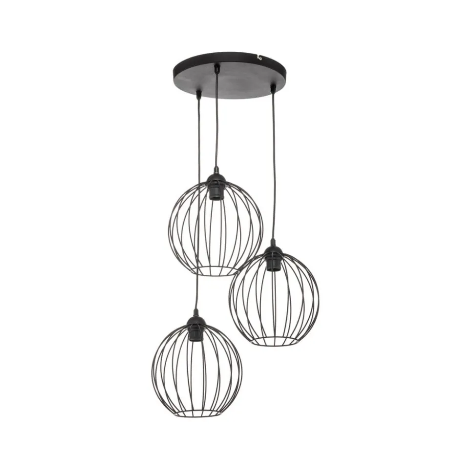 Pendellampe Cumera, 3 lyskilder, rund