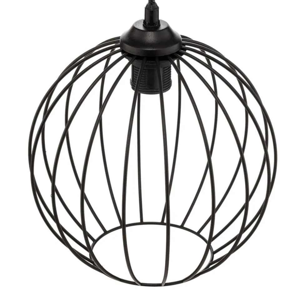 Pendellampe Cumera i sort, 4 lyskilder, rund