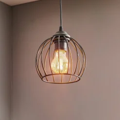 Pendellampe Cumera med burskærm, Ø 16 cm