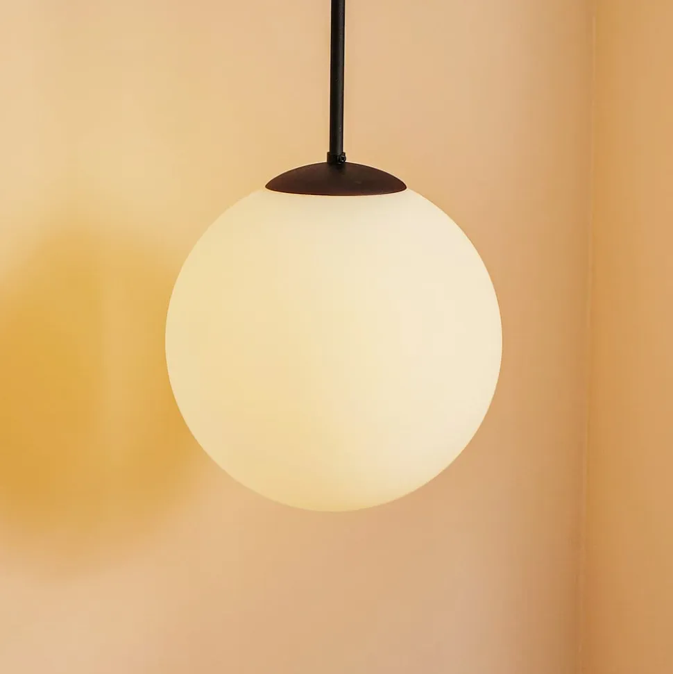 Pendellampe Dione, 1 lyskilde, hvid/sort 30 cm