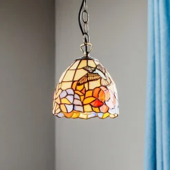 Pendellampe i Tiffany-stil COLIBRI