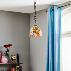 Pendellampe i Tiffany-stil COLIBRI