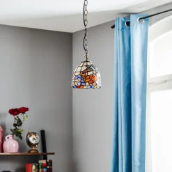 Pendellampe i Tiffany-stil COLIBRI